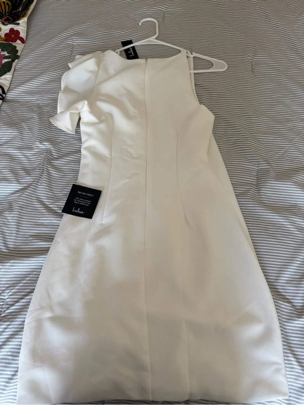 Lulus Dinah White One-Shoulder Dress - New with tags